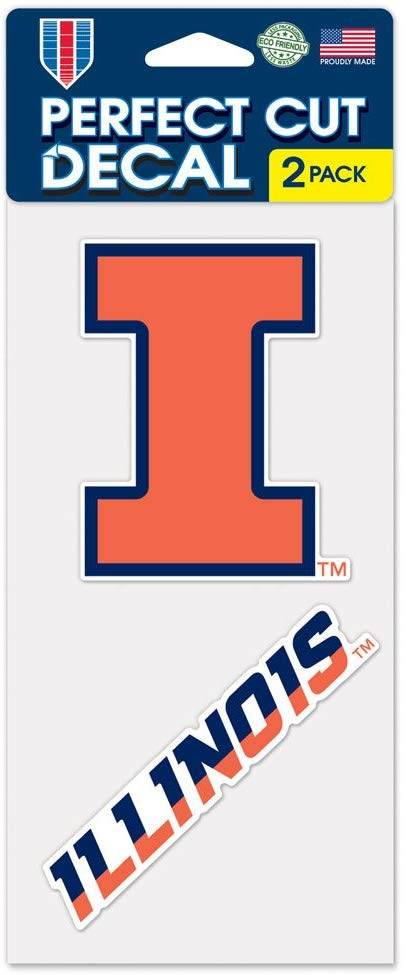 Illinois Fighting Illini Set of 2 Die Cut Decals Wall Decor - ToylandEU