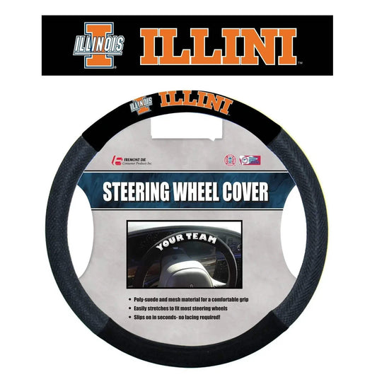  Illinois Fighting Illini Steering Wheel Cover Mesh Style -  ToylandEU™