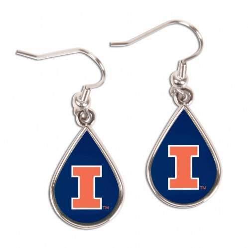 Illinois Fighting Illini Tear Drop Earrings Special Order - ToylandEU