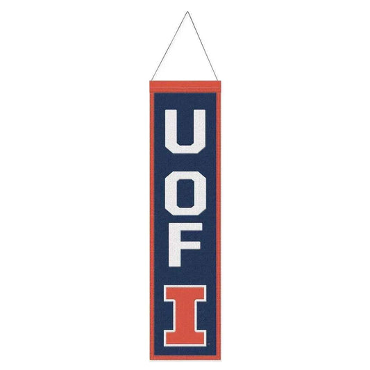  Illinois Fighting Illini Wool Banner 8x32 Heritage Slogan -  ToylandEU™