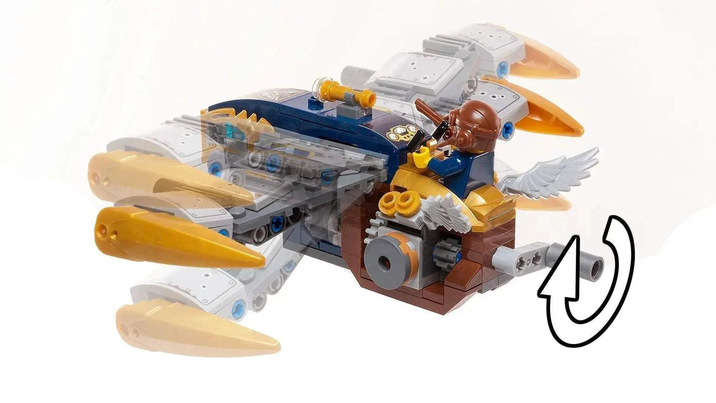 LEGO Steampunk Engine Set With Custom Figure Flint Griffon Imperial Ace 188 Bricks - ToylandEU