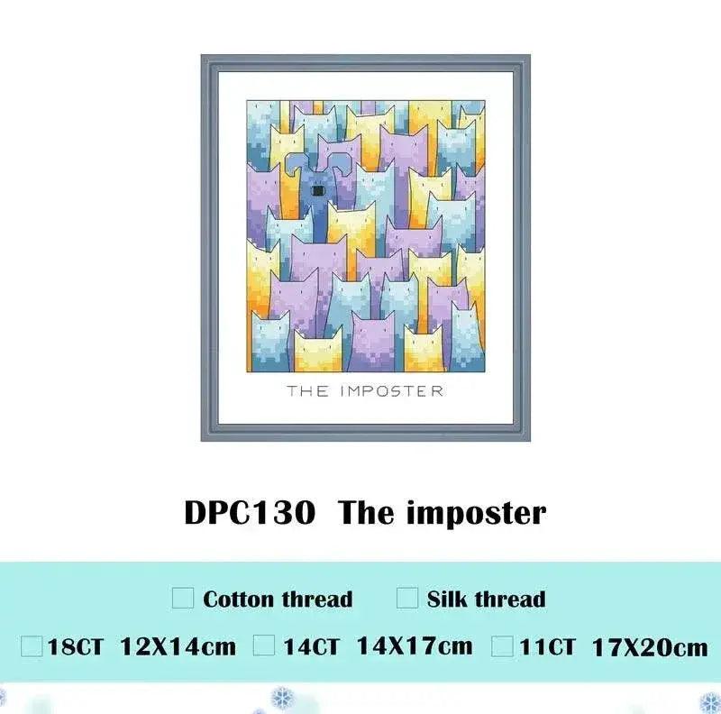  Imposter Insomniac Cartoon Cross Stitch Kit - 18ct & 14ct Cotton Thread Embroidery DIY Handmade Needlework -  ToylandEU™