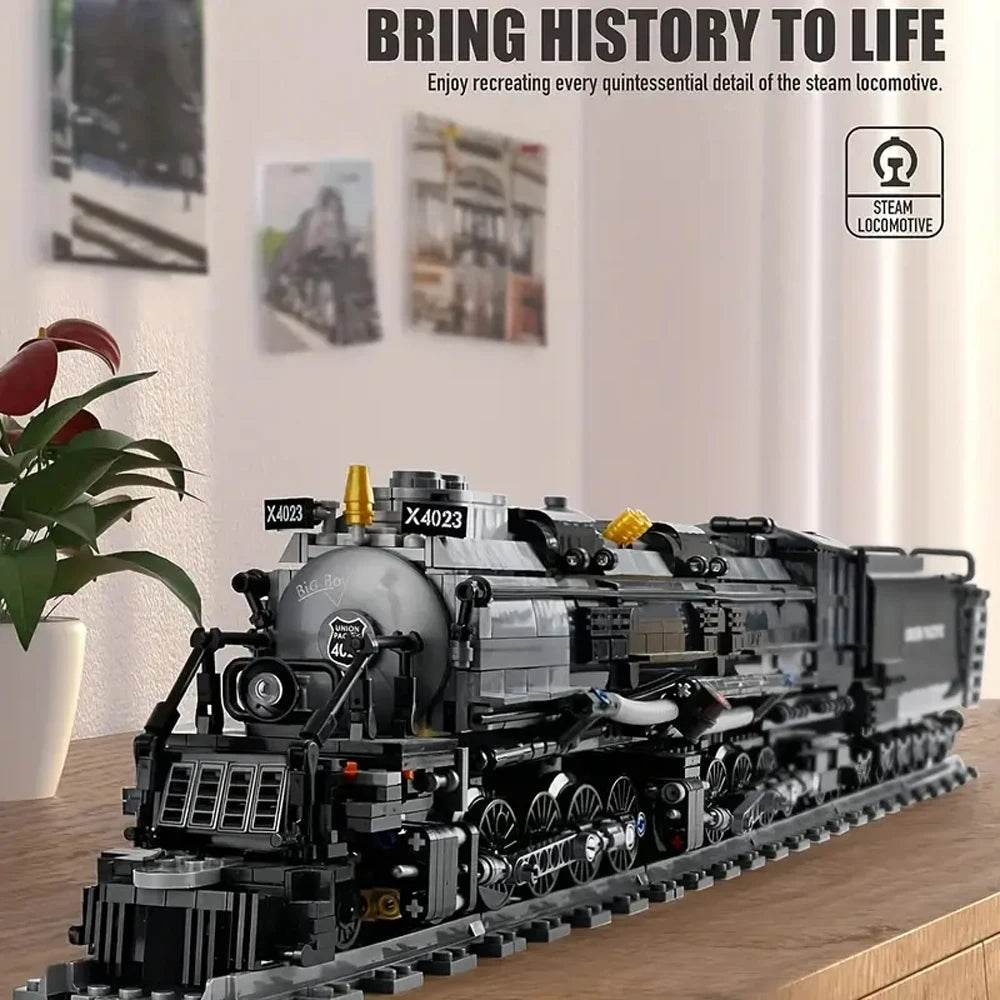 In Stock Creative The Bigboy Steam Locomotive Tracks 1608pcs Railway MOC Building Block Toy Gifts Kids - ToylandEU