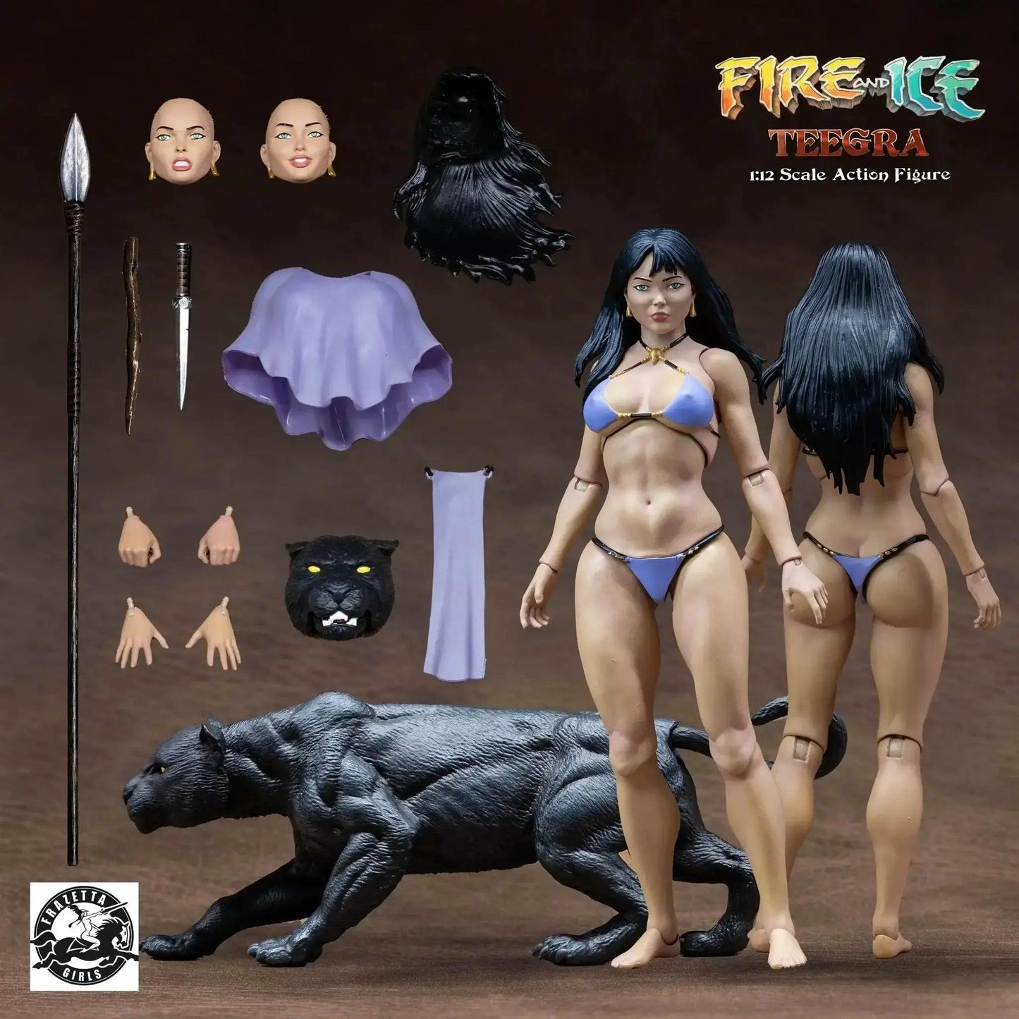  In Stock Frazettagirl Frazetta Daughter 1/12 Teague Panther Set -  ToylandEU™