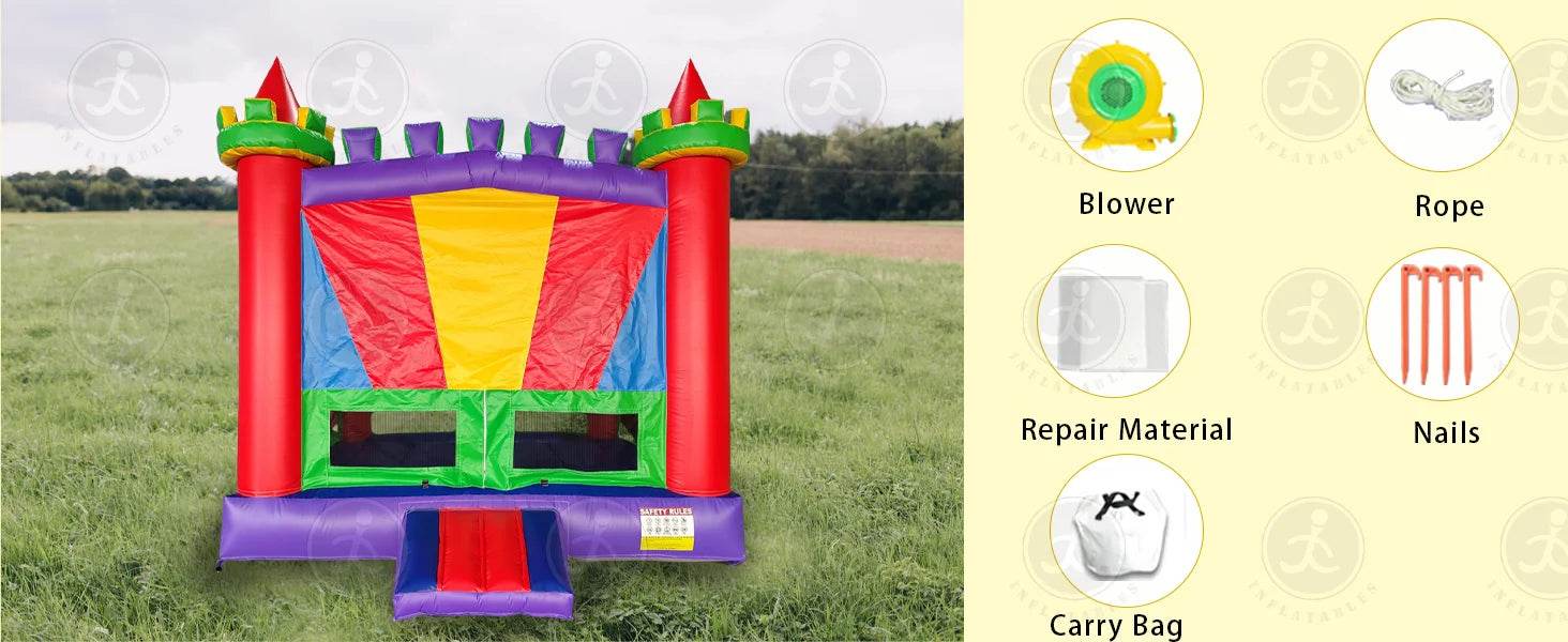 In Stock Inflatable Castle Commercial Grade Bounce House - ToylandEU