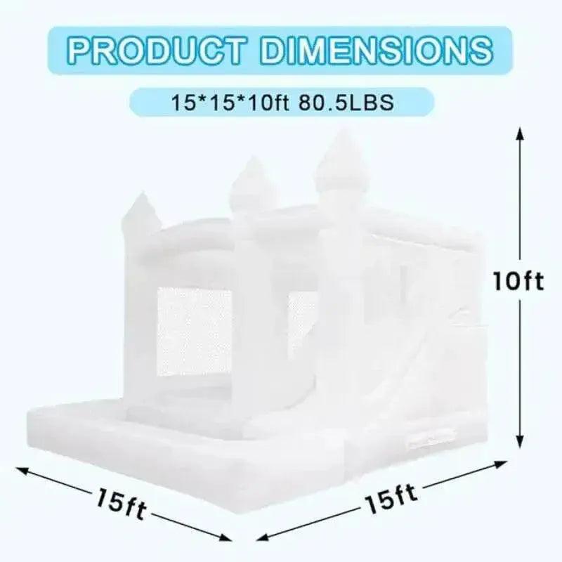  In Stock Large White Bounce House Slide Ball Pit Trampoline -  ToylandEU™