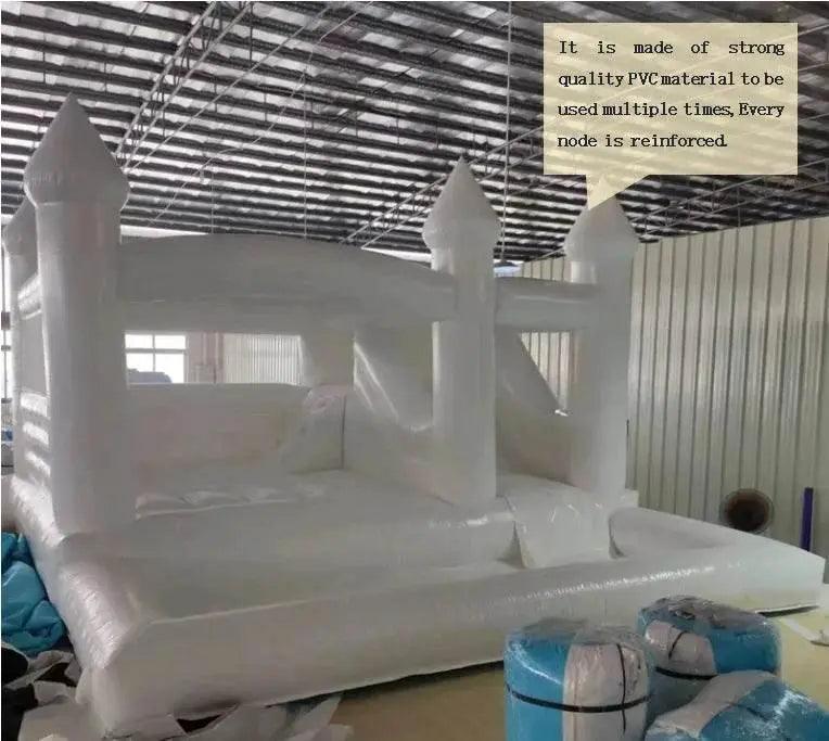  In Stock Large White Bounce House Slide Ball Pit Trampoline -  ToylandEU™