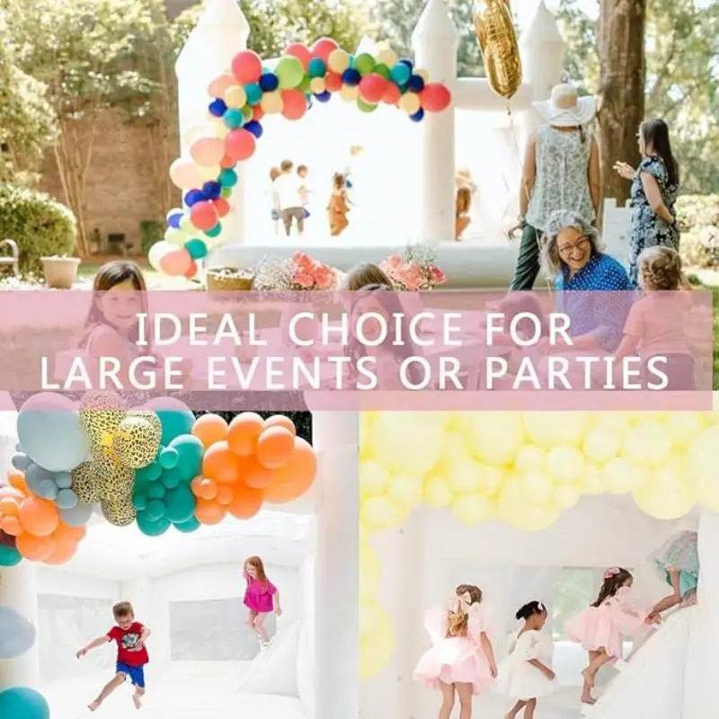 In Stock Large White Bounce House Slide Ball Pit Trampoline - ToylandEU