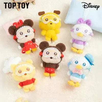 [In Stock] MINISO Disney Squinting Sleepwear Series Plush Keychains Gift Blind Box - ToylandEU