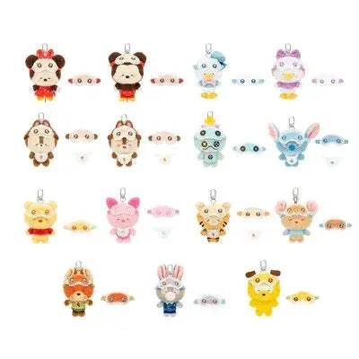 [In Stock] MINISO Disney Squinting Sleepwear Series Plush Keychains Gift Blind Box - ToylandEU