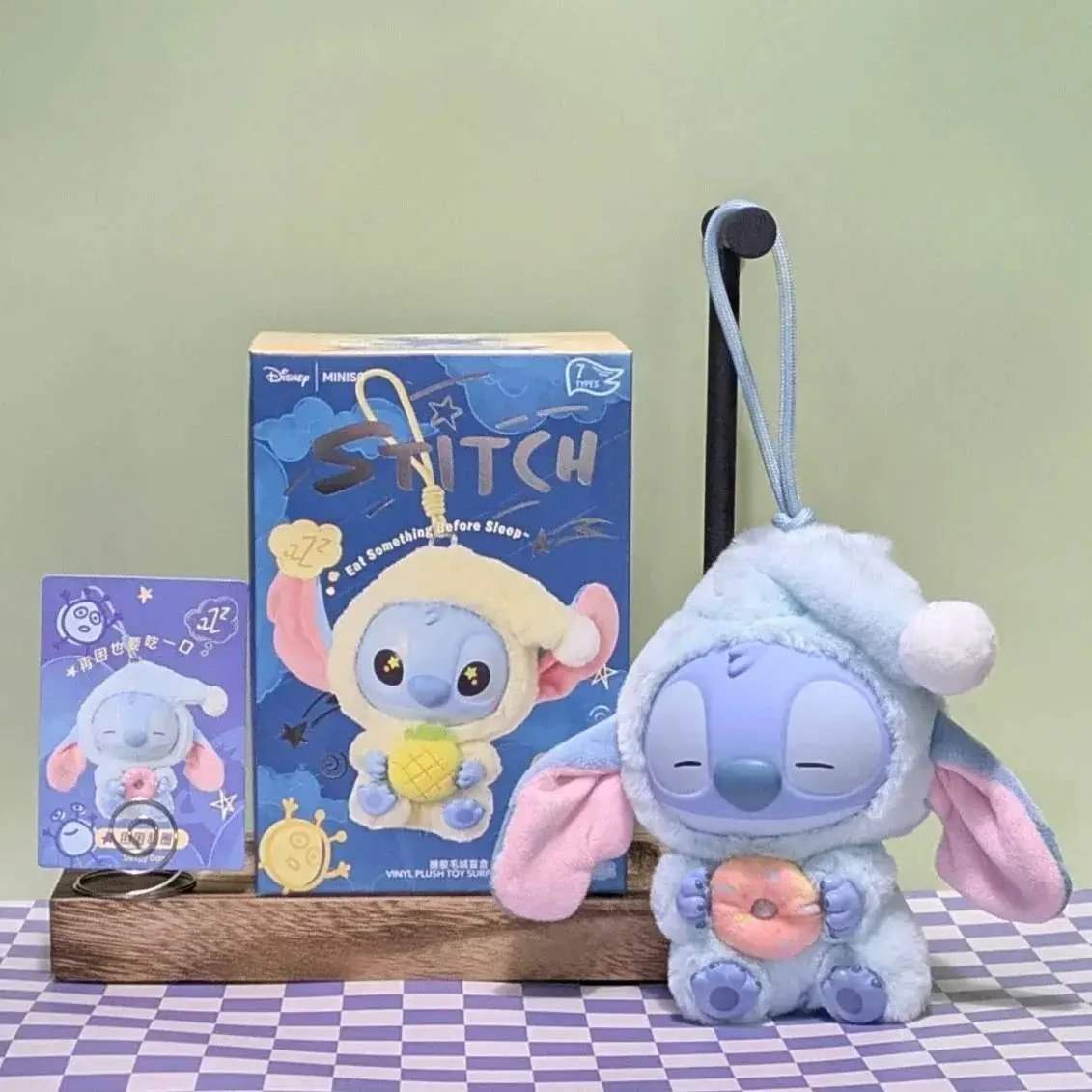 [In Stock] MINISO Stitch Eat Something Before Sleep Plush Keychain Blind Box - ToylandEU