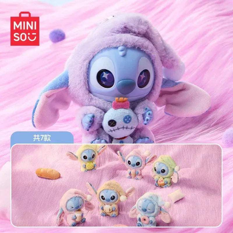 [In Stock] MINISO Stitch Eat Something Before Sleep Plush Keychain Blind Box - ToylandEU