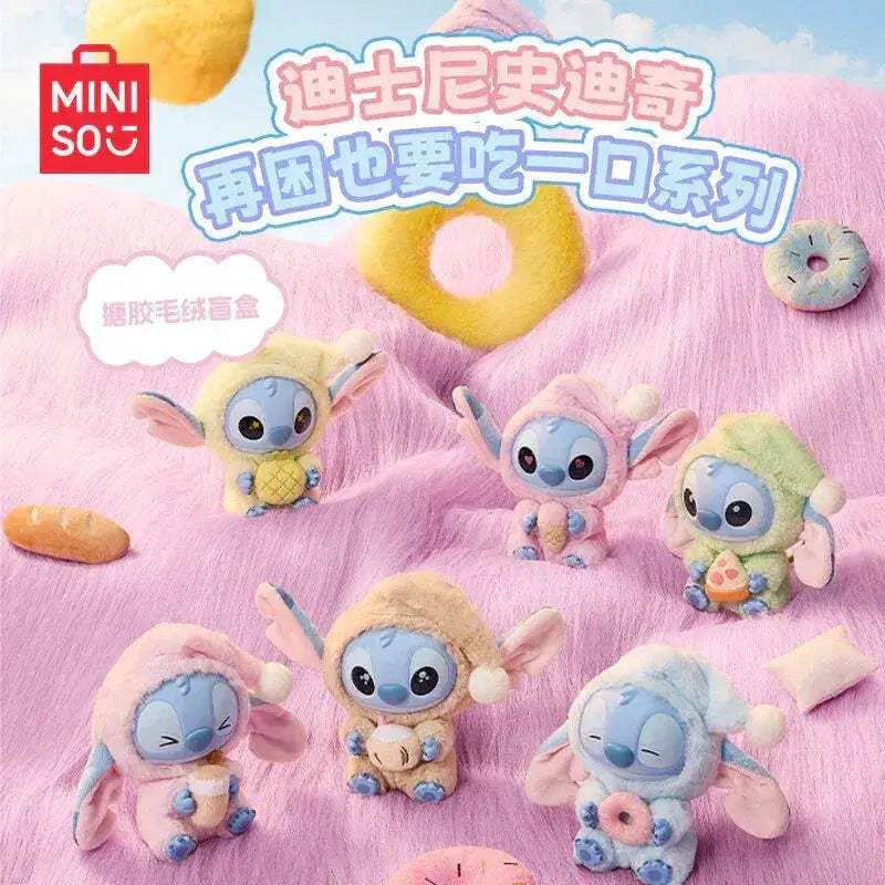 [In Stock] MINISO Stitch Eat Something Before Sleep Plush Keychain Blind Box - ToylandEU