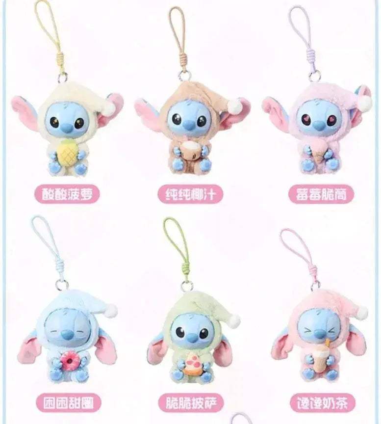 [In Stock] MINISO Stitch Eat Something Before Sleep Plush Keychain Blind Box - ToylandEU