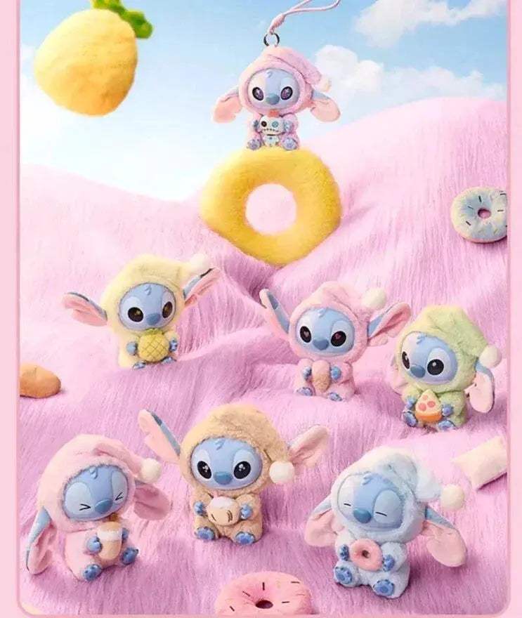 [In Stock] MINISO Stitch Eat Something Before Sleep Plush Keychain Blind Box - ToylandEU