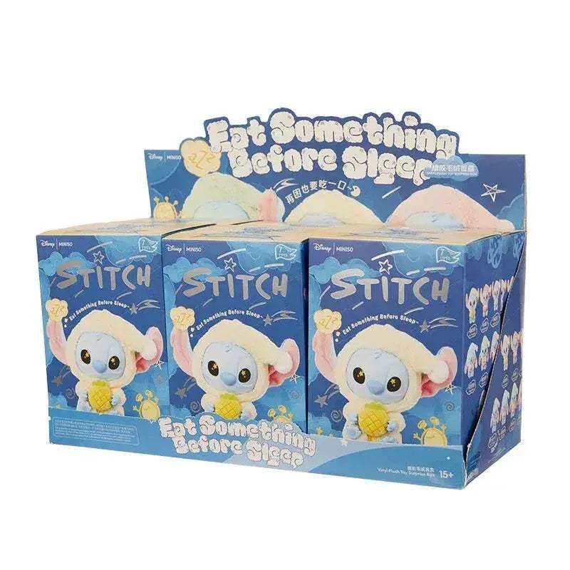 [In Stock] MINISO Stitch Eat Something Before Sleep Plush Keychain Blind Box - ToylandEU