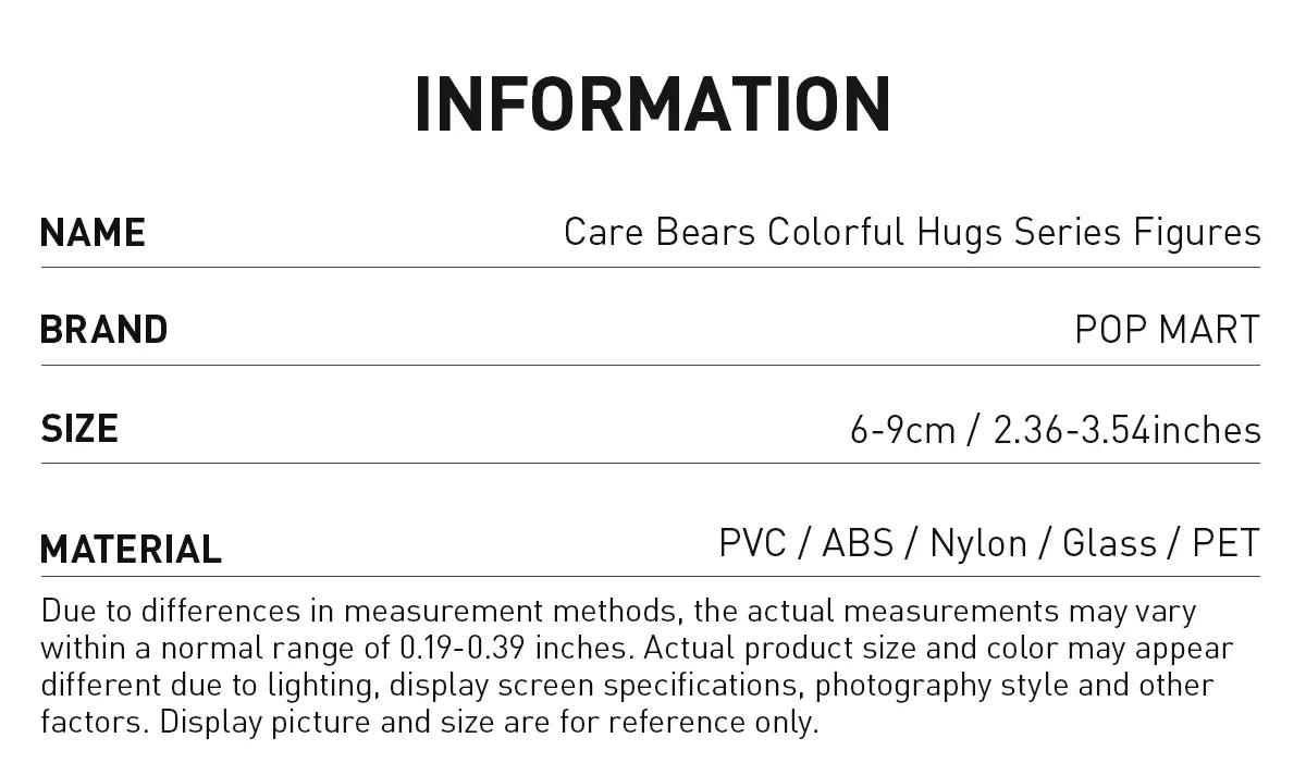 Care Bears Colorful Hugs Series Figures Sealed Case - ToylandEU