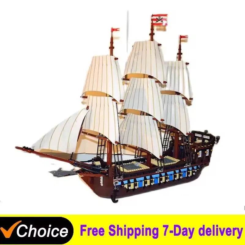 In Stock Pirates Imperial Caribbean Building Blocks Set Flagship Model Compatible 10210 Toy For Children Birthday Christmas Gift - ToylandEU