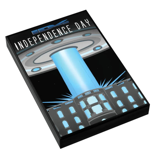 Independence Day Movie Cover (2x3 Tile) made using LEGO parts - B3 Customs - ToylandEU