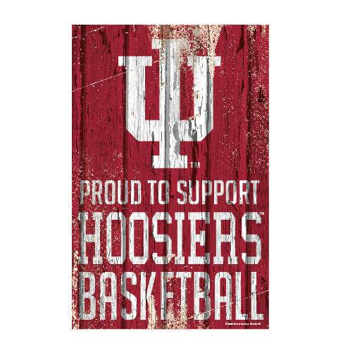 Indiana Hoosiers 11x17 Wood Sign Proud to Support Design - ToylandEU