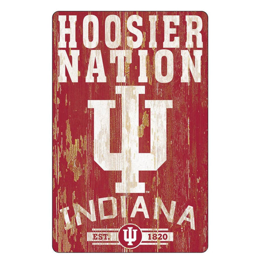 Indiana Hoosiers 11x17 Wood Sign Slogan Decor By Wincraft - ToylandEU