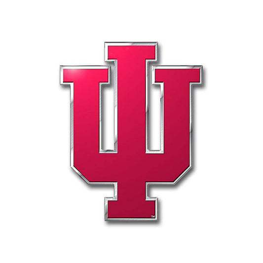 Indiana Hoosiers Auto Emblem Aluminum Embossed Team Colors - ToylandEU