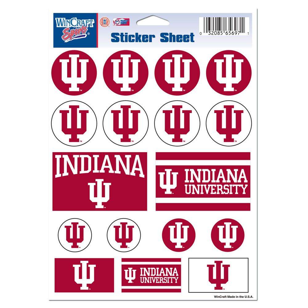 Indiana Hoosiers Decal Sheet 5x7 Vinyl Sticker Pack - ToylandEU