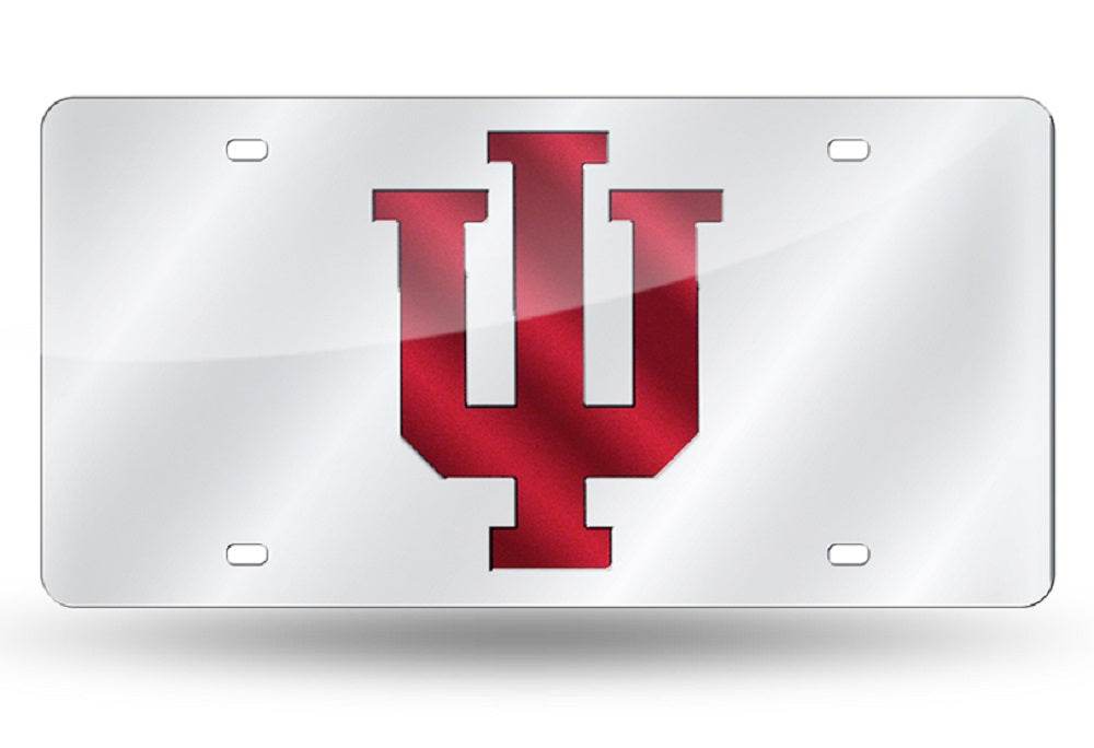 Indiana Hoosiers Laser Cut Silver License Plate Display - ToylandEU