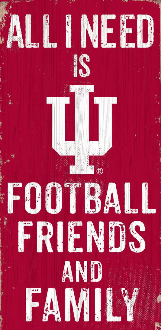 Indiana Hoosiers Sign Wood 6x12 Football Family Design Color - ToylandEU