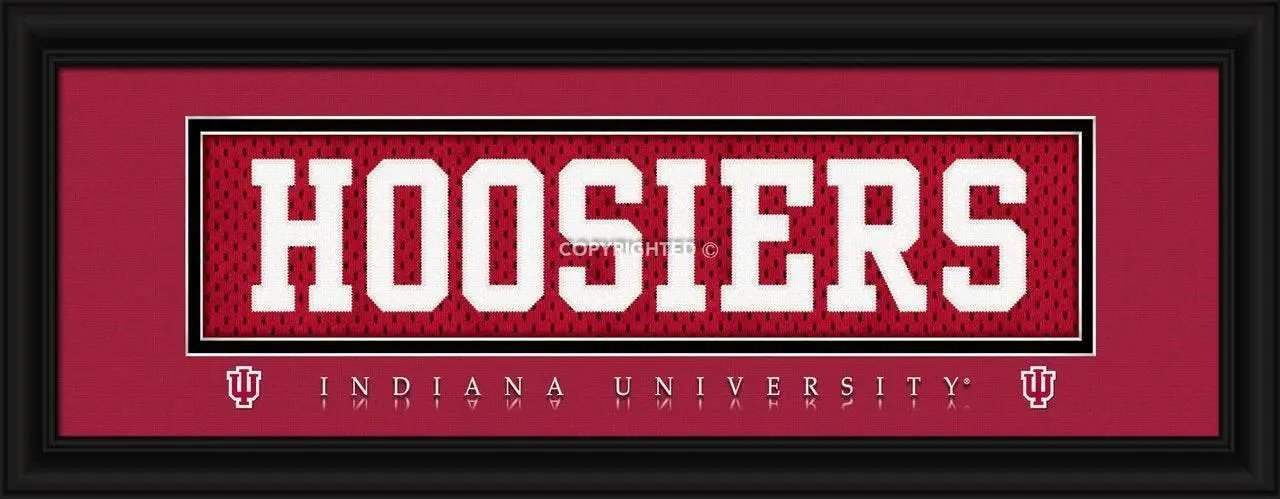  Indiana Hoosiers Stitched Uniform Slogan Print Framed -  ToylandEU™