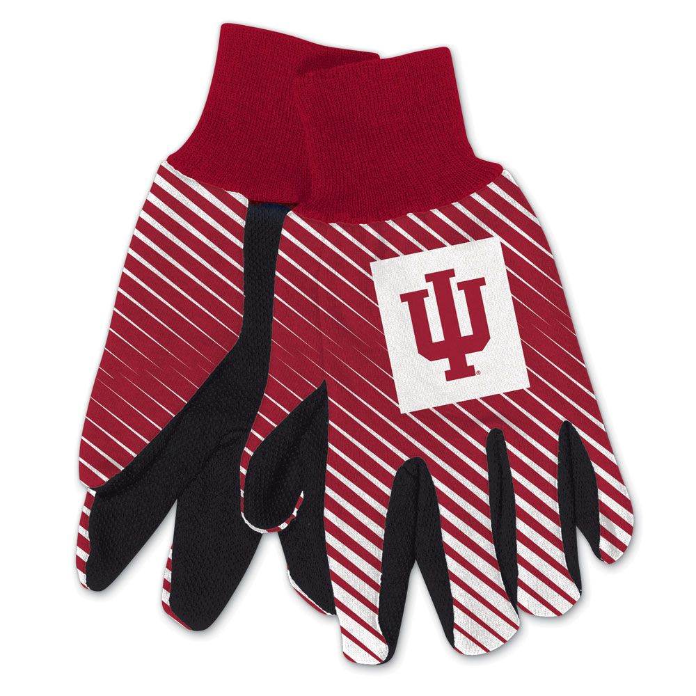 Indiana Hoosiers Two Tone Gloves for Adult Size Cotton Twill - ToylandEU