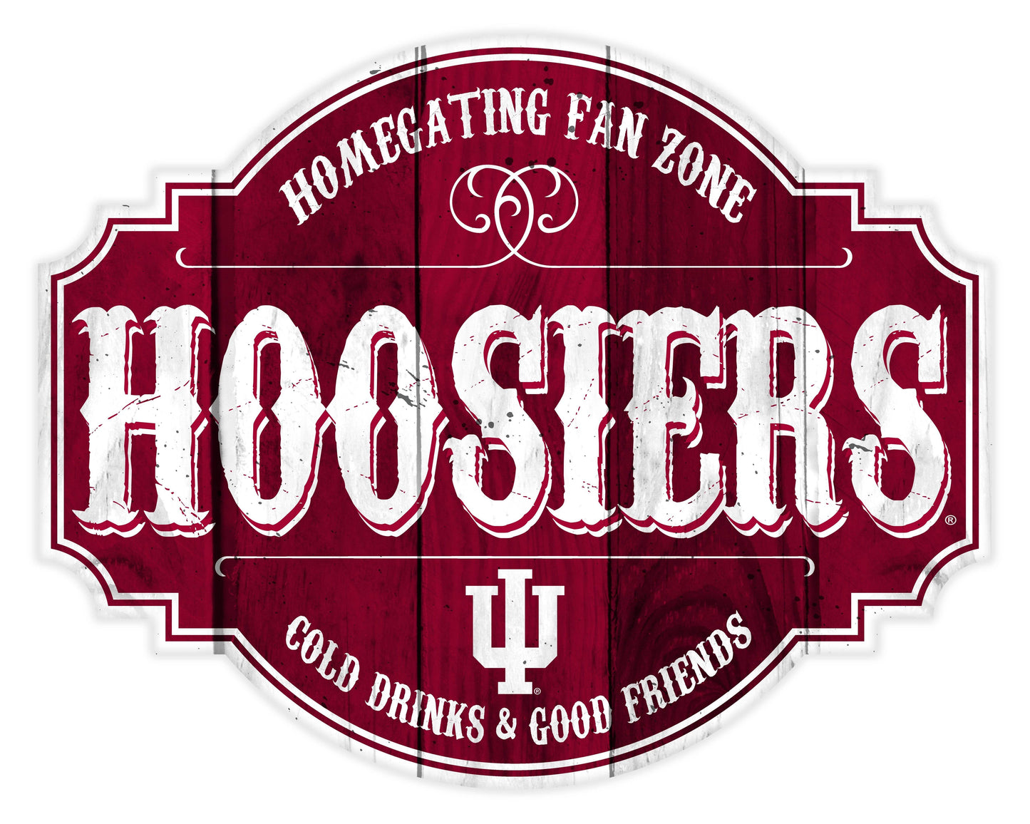 Indiana Hoosiers Wood Sign 12 Inch Homegating Tavern - ToylandEU
