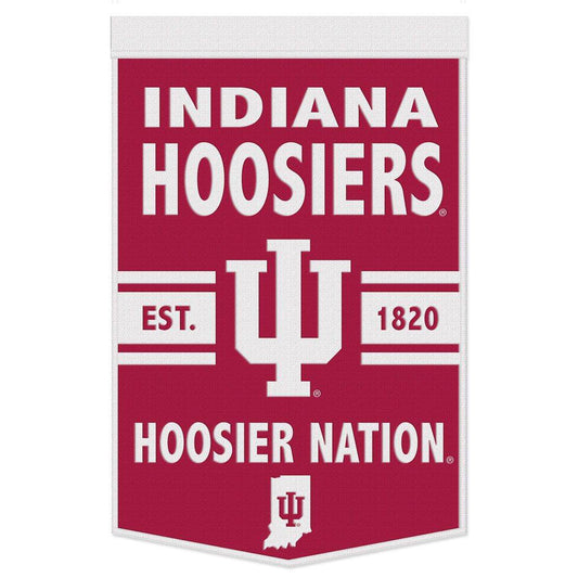 Indiana Hoosiers Wool Banner 24x38 Dynasty Slogan Design - ToylandEU