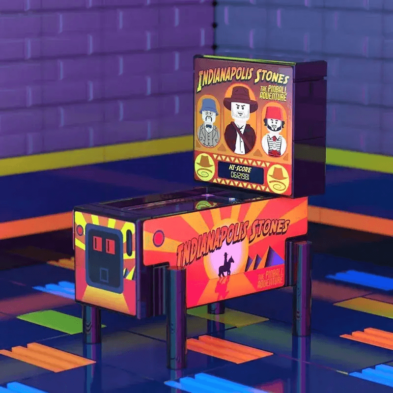 Indiana Stones - B3 Customs Pinball Arcade Machine Building Set made using LEGO parts - ToylandEU