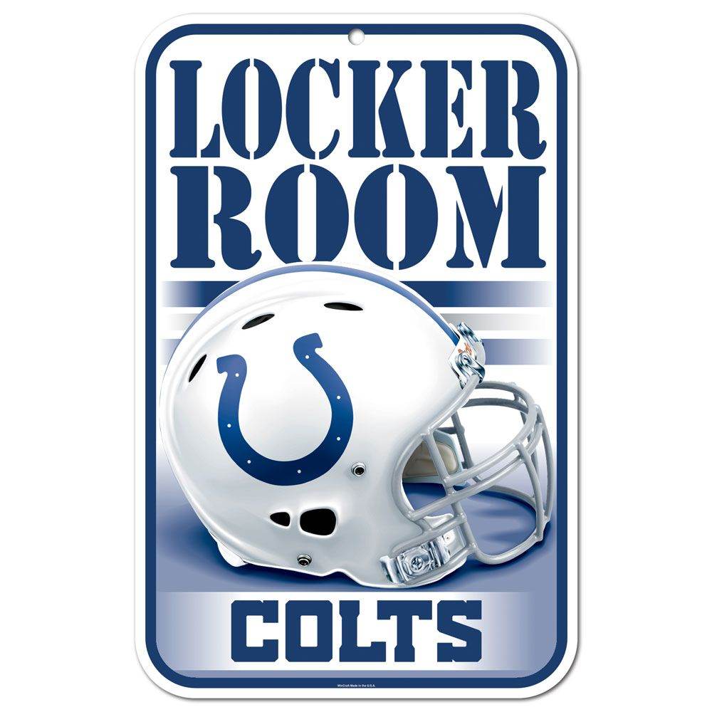 Indianapolis Colts 11x17 Plastic Locker Room Sign Modern - ToylandEU
