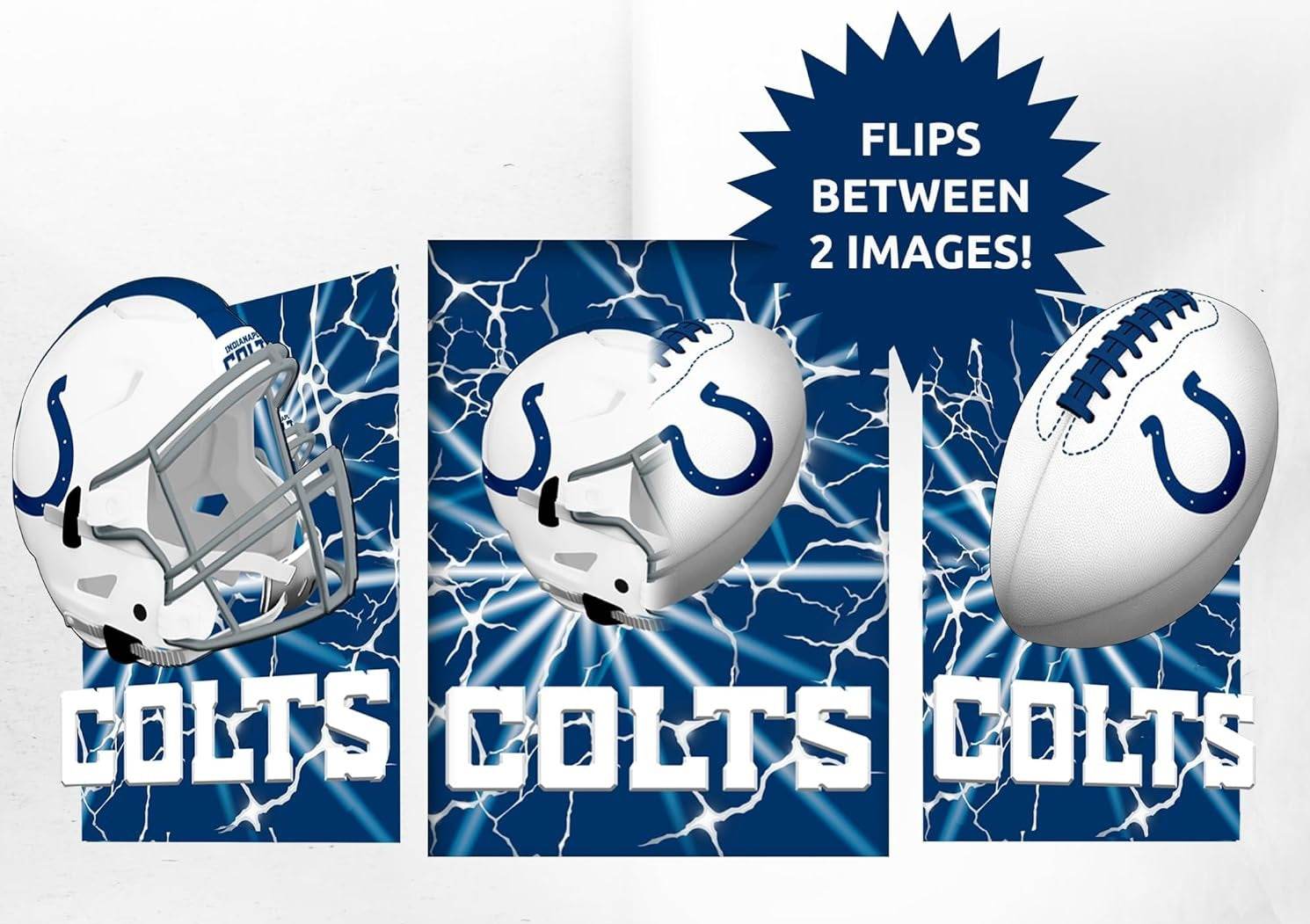 Indianapolis Colts 3D Art Print 12x16 Lightning Flip - ToylandEU