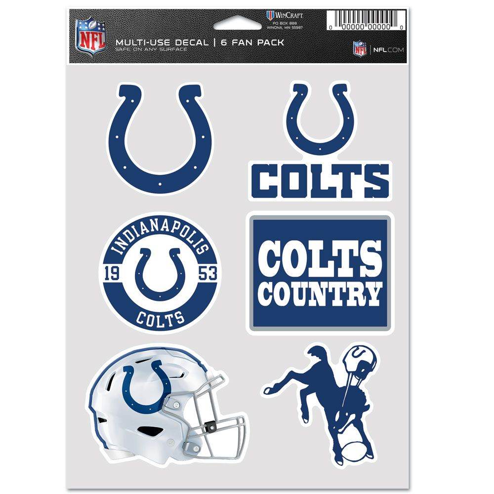 Indianapolis Colts Decal Pack Multi Use Fan Decals - ToylandEU
