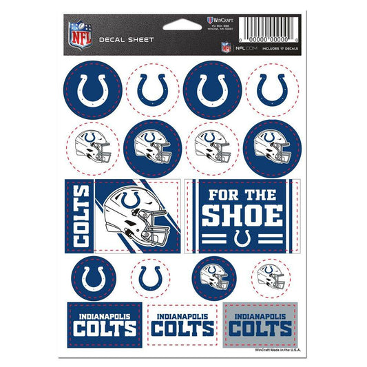Indianapolis Colts Decal Sheet Vinyl 5x7 Sticker Pack - ToylandEU