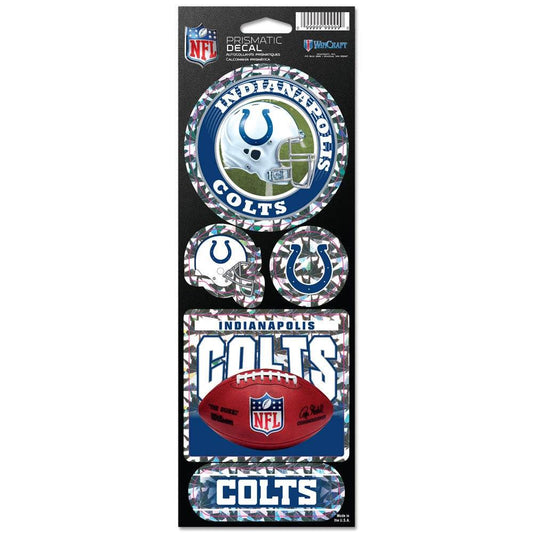 Indianapolis Colts Die Cut Decal Prismatic Sticker 4x12 - ToylandEU