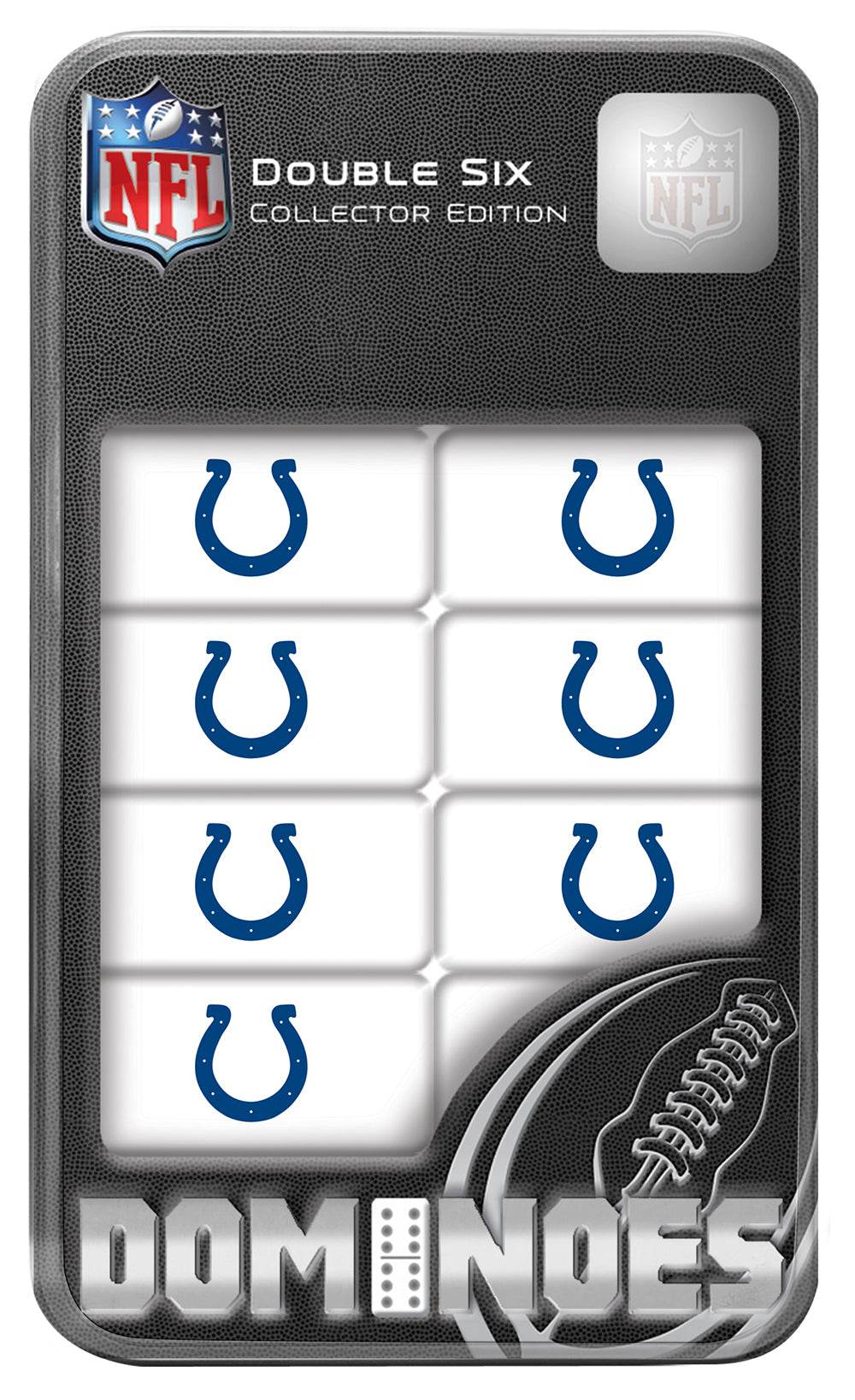 Indianapolis Colts Dominoes Set With Collectible Tin Box - ToylandEU
