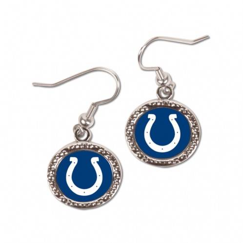 Indianapolis Colts Earrings Round Style Officially Licensed - ToylandEU