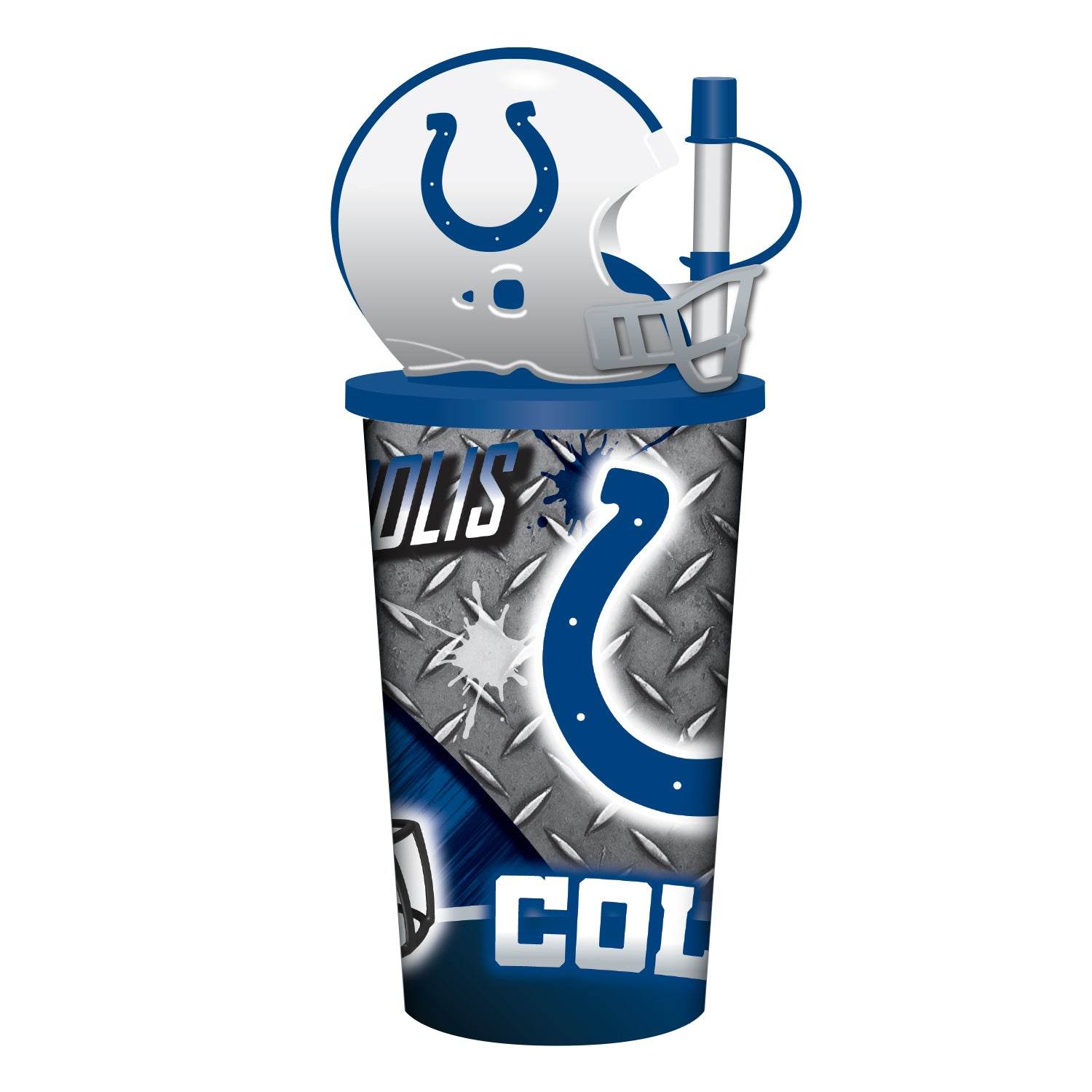 Indianapolis Colts Helmet Cup 32 Oz Plastic With Straw - ToylandEU
