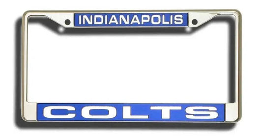  Indianapolis Colts License Plate Frame Laser Cut Chrome -  ToylandEU™