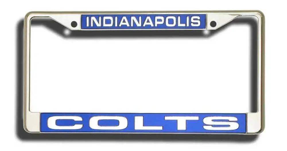  Indianapolis Colts License Plate Frame Laser Cut Chrome -  ToylandEU™