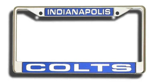 Indianapolis Colts License Plate Frame Laser Cut Chrome -  ToylandEU™
