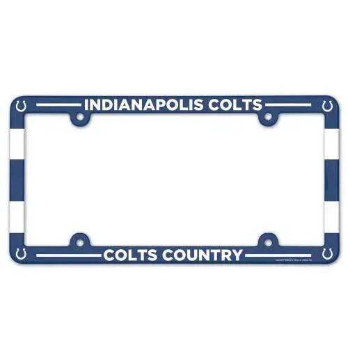Indianapolis Colts License Plate Frame Plastic Full Color Style - ToylandEU