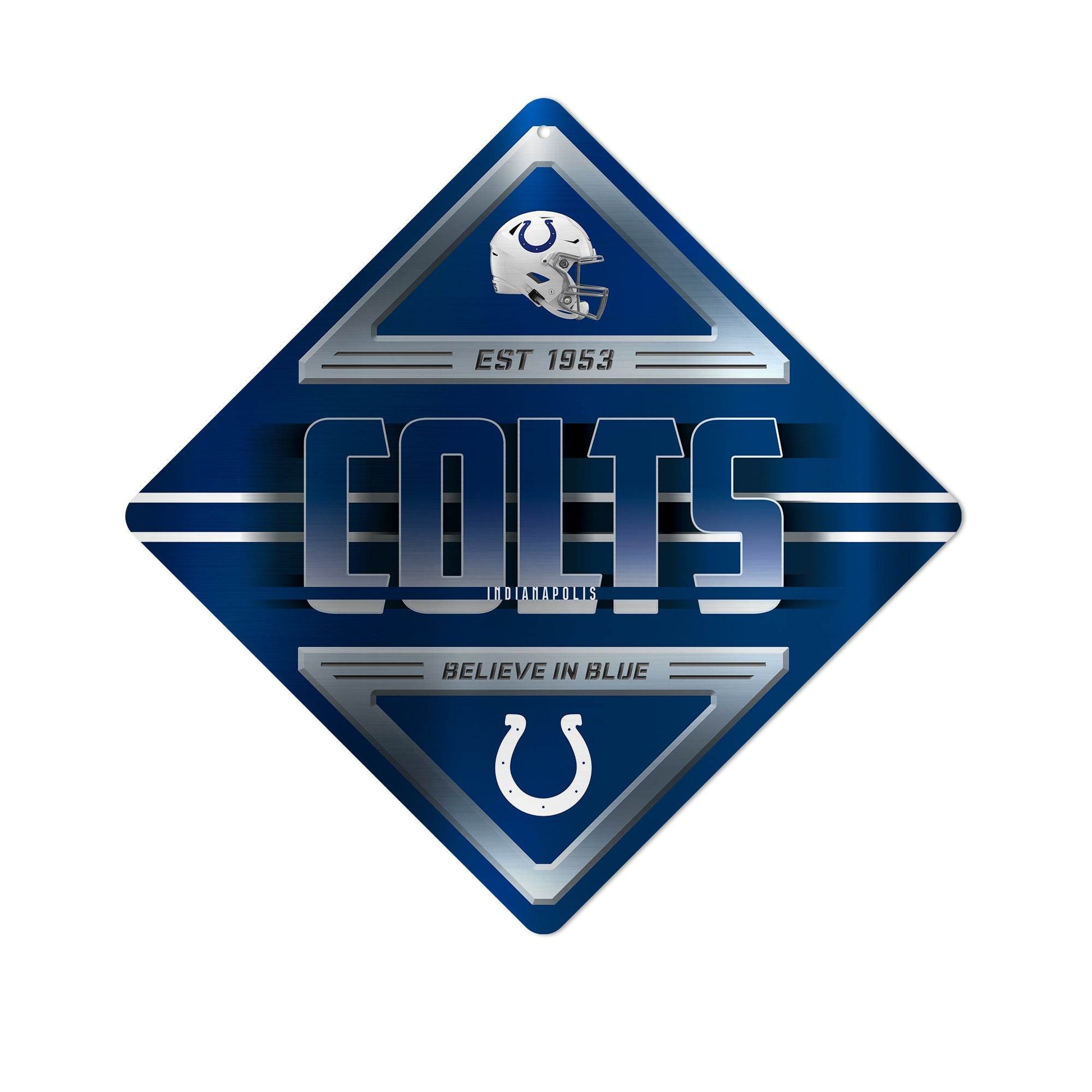 Indianapolis Colts Metal Diamond Sign Rico Industries - ToylandEU