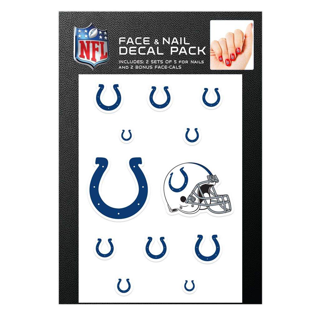 Indianapolis Colts Nail Cals And Face Cals Waterless Decals - ToylandEU