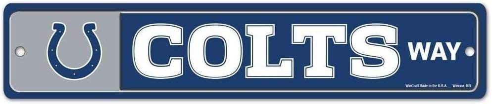 Indianapolis Colts Plastic Street Style Sign For Home Decor - ToylandEU