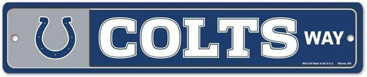 Indianapolis Colts Plastic Street Style Sign For Home Decor - ToylandEU